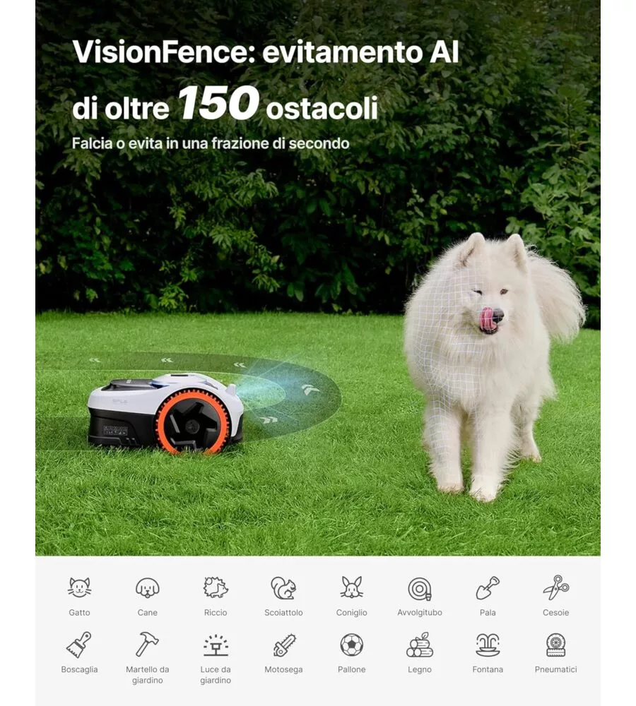 Robot tagliaerba Navimow "i208 AWD" area di taglio 800 mq