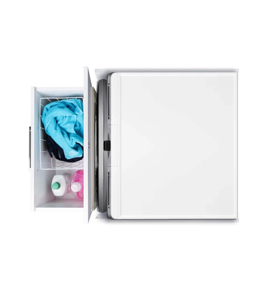 Mobile alza lavatrice con cassetto estraibile "Komodo" bianco 69x65x59 cm