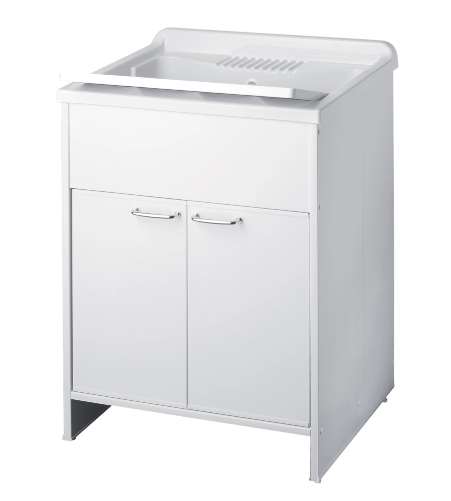 Lavatoio con vasca in polipropilene "Garden" bianco 60x50x85 cm