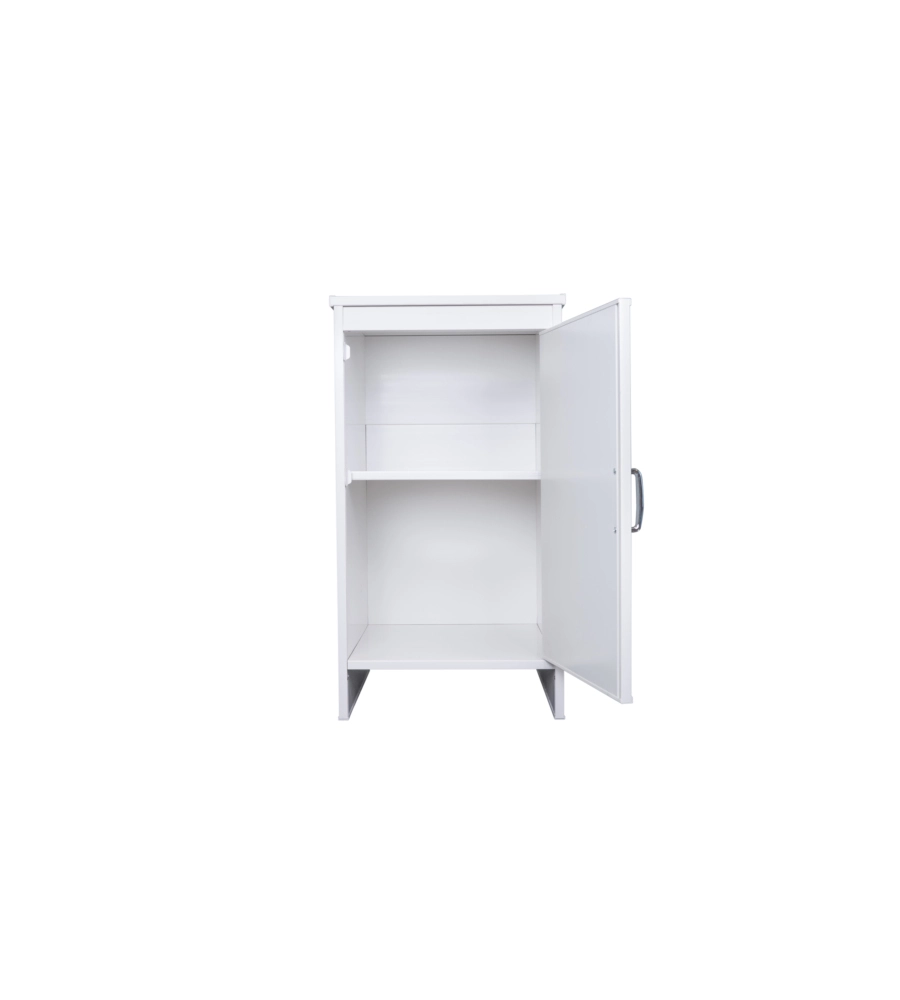 Mobile lavanderia 1 anta e 2 ripiani "Garden" bianco 46,5x49x84 cm