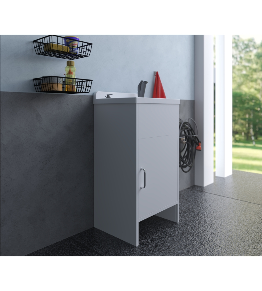 Lavatoio con vasca in polipropilene "Mini lavatoio Rocco" 42,5x34,5x82 cm