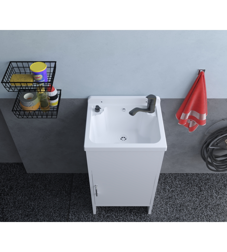 Lavatoio con vasca in polipropilene "Mini lavatoio Rocco" 42,5x34,5x82 cm