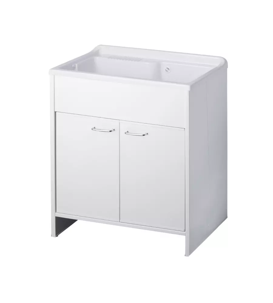 Lavatoio con vasca in polipropilene "Garden" bianco 80x50x85 cm