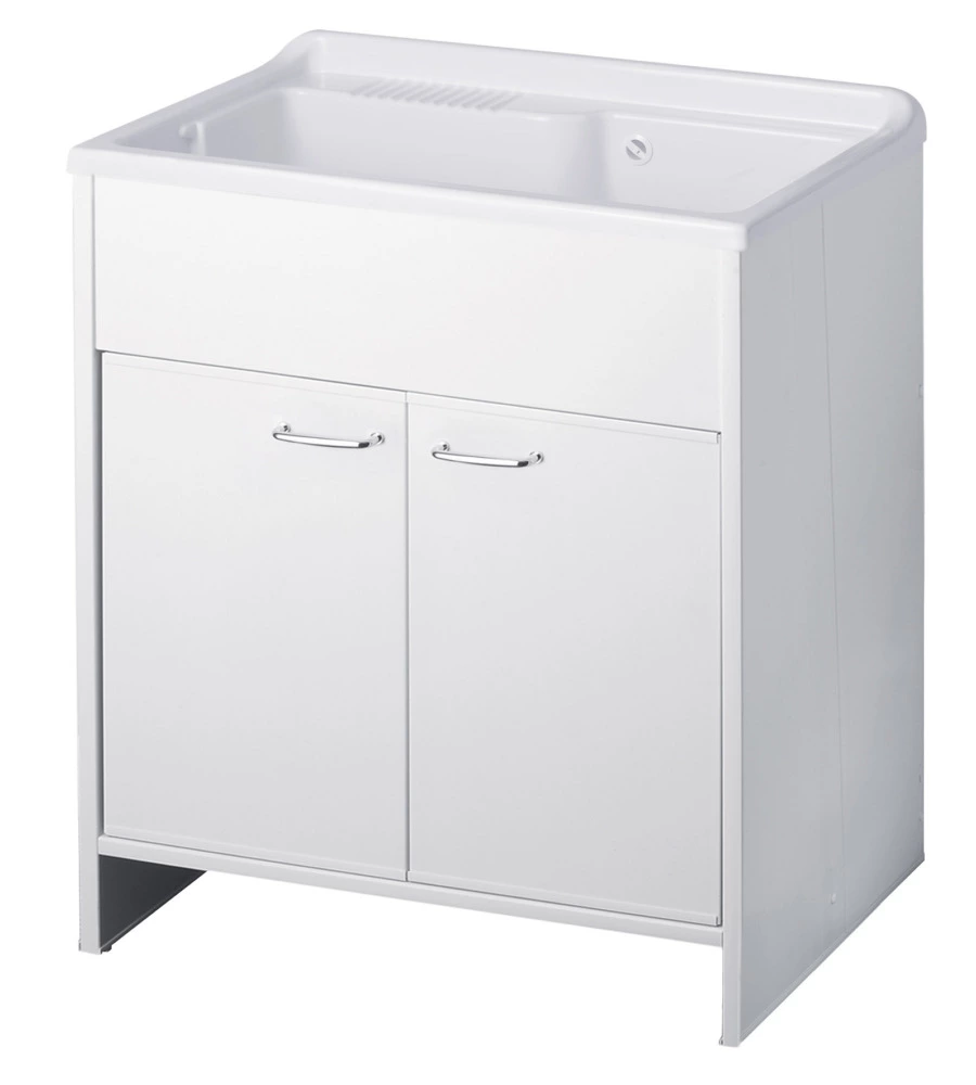 Lavatoio con vasca in polipropilene "Garden" bianco 80x50x85 cm