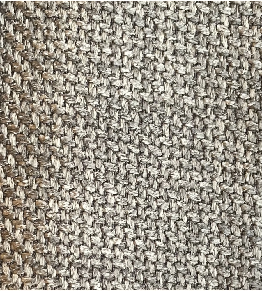 Divano angolare BellaHome "Ketty" in tessuto marrone con penisola a sinistra 197x174/93,5x95 cm