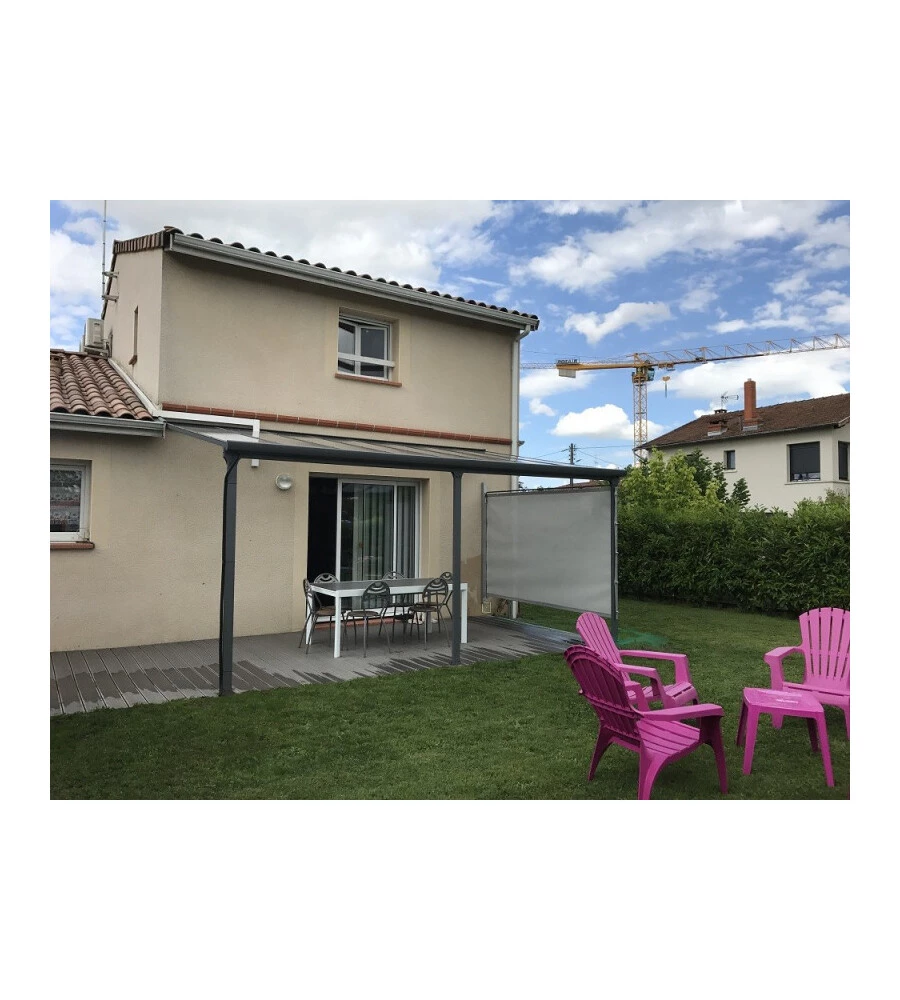 Pergola addossata da esterno Habrita in alluminio 418x307x299 cm