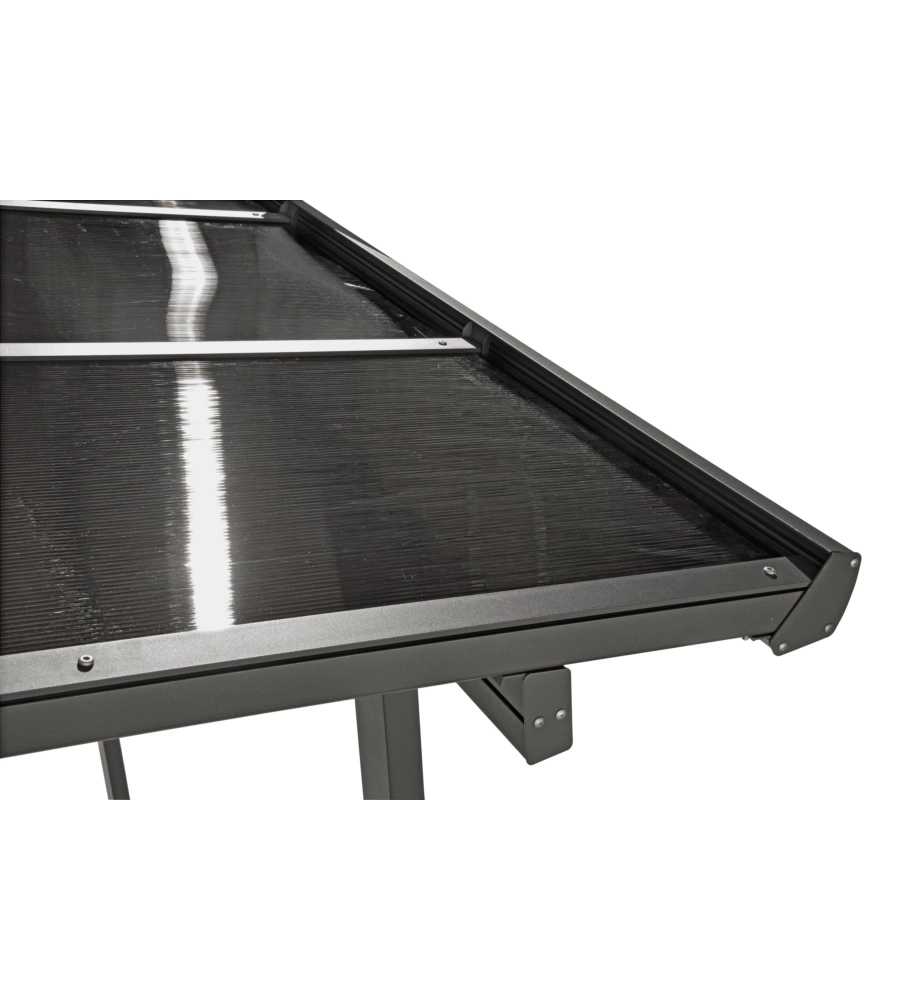 Pergola addossata da esterno Habrita in alluminio 501x307x299 cm