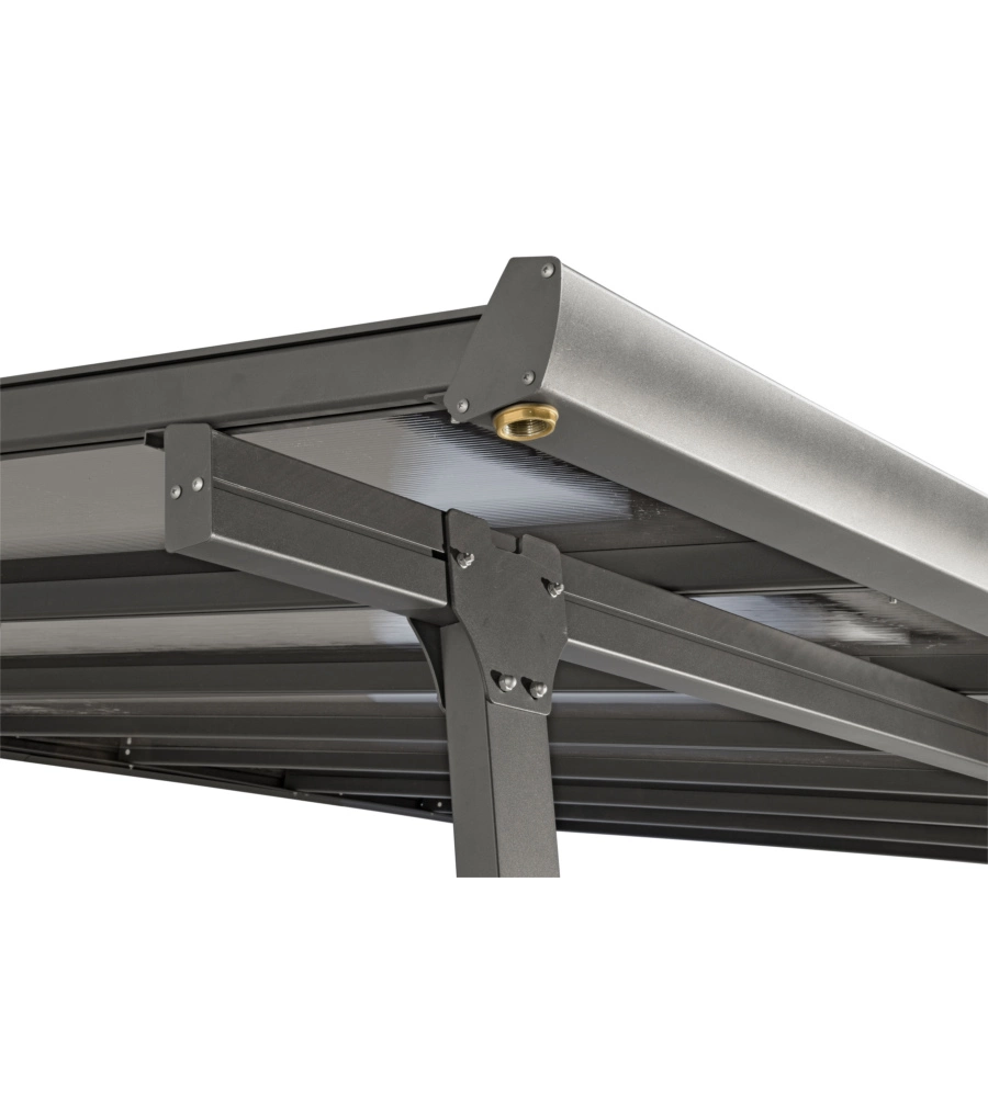 Pergola addossata da esterno Habrita in alluminio 501x307x299 cm