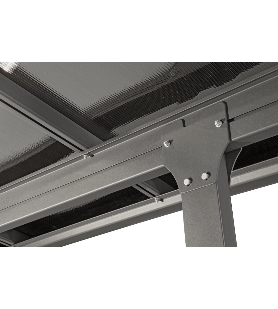Pergola addossata da esterno Habrita in alluminio 501x307x299 cm
