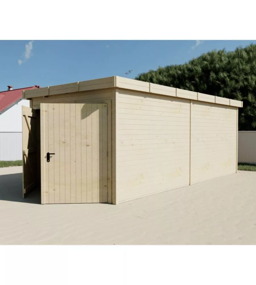 Garage in legno Habrita "Sicilia" in abete 304x610x229 cm