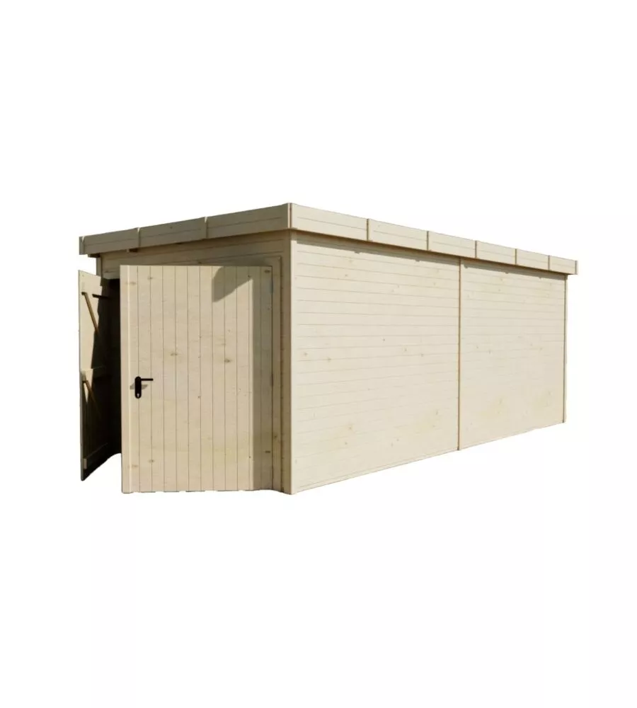Garage in legno Habrita "Sicilia" in abete 304x610x229 cm