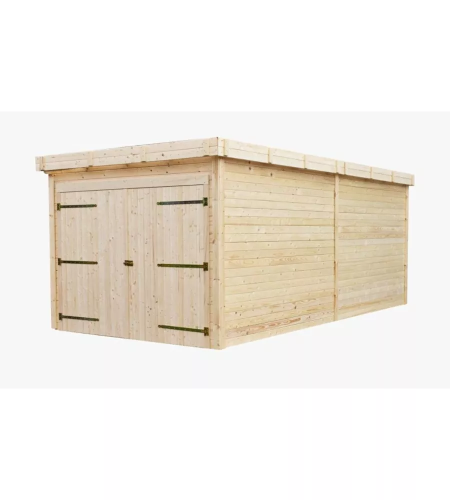 Garage in legno Habrita "Sicilia" in abete 304x610x229 cm