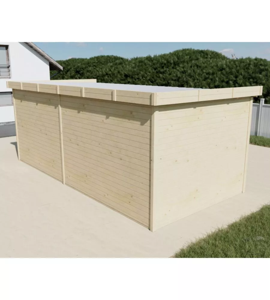 Garage in legno Habrita "Sicilia" in abete 304x610x229 cm