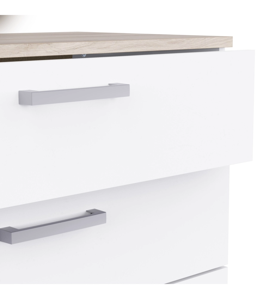 Cassettiera 5 cassetti "Watson" bianco 79,6x41,1x102,5 cm
