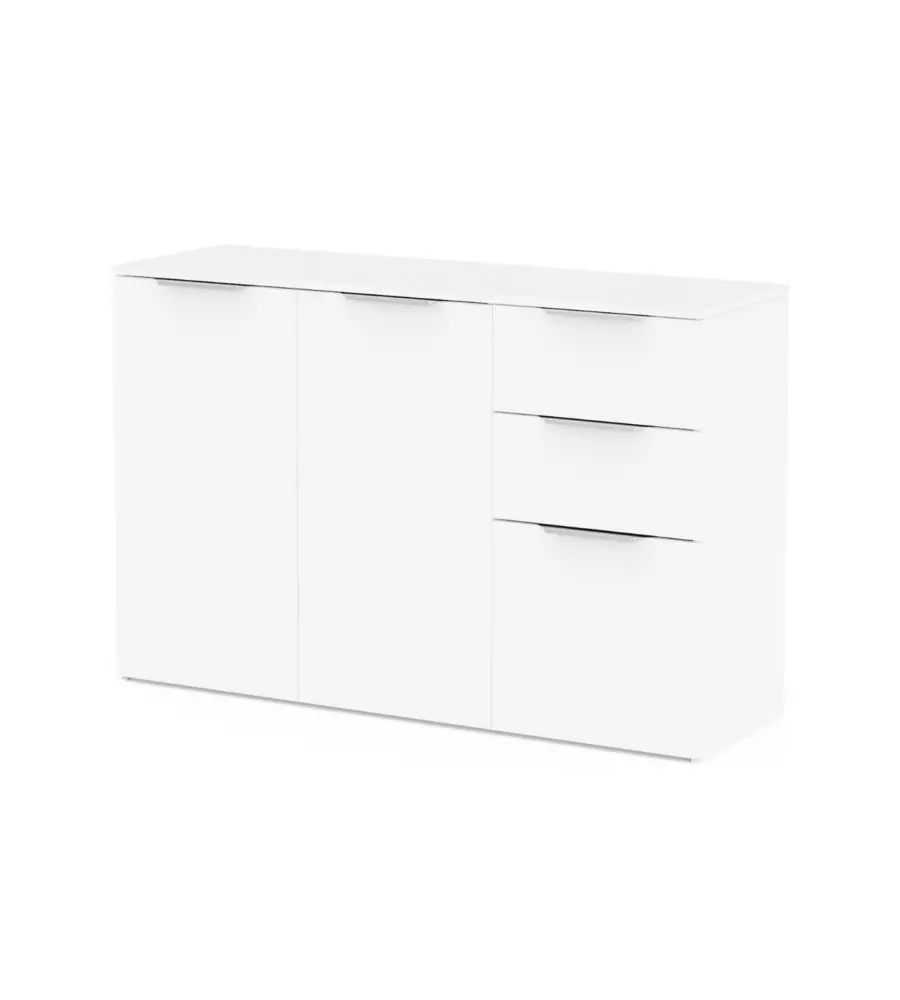 Madia "Ghost" 2+1 ante +2 cassetti bianco 42x13x127 cm