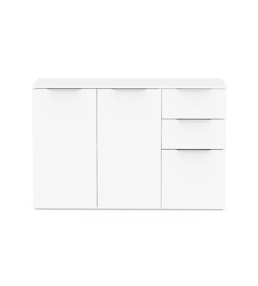 Madia "Ghost" 2+1 ante +2 cassetti bianco 42x13x127 cm