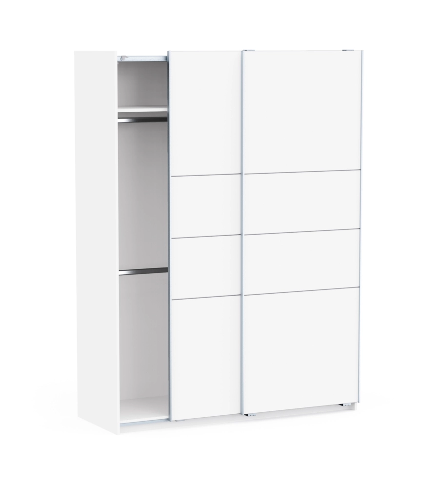 Armadio 2 ante scorrevoli "Fast 2" bianco 148x60x203 cm