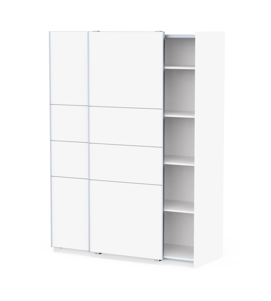 Armadio 2 ante scorrevoli "Fast 2" bianco 148x60x203 cm
