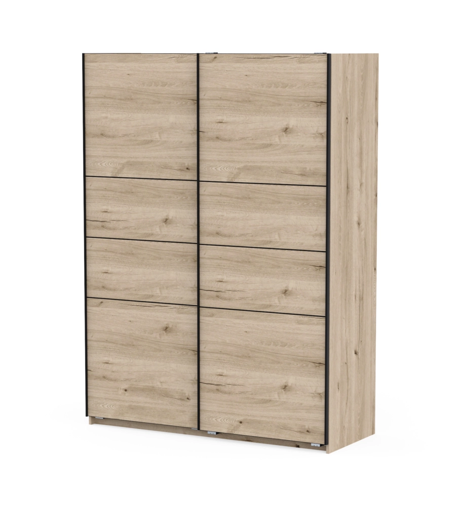 Armadio 2 ante scorrevoli "Fast 2" quercia 148x60x203 cm
