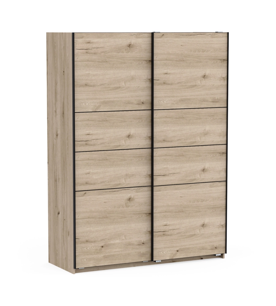 Armadio 2 ante scorrevoli "Fast 2" quercia 148x60x203 cm