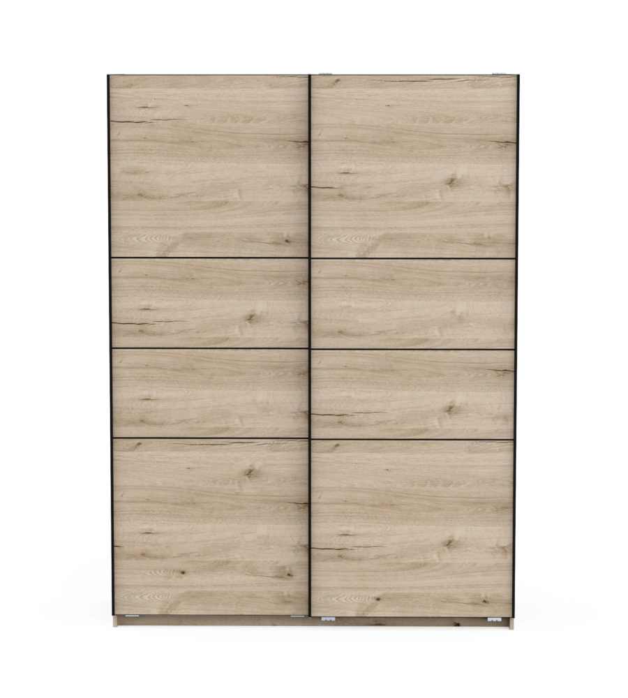 Armadio 2 ante scorrevoli "Fast 2" quercia 148x60x203 cm