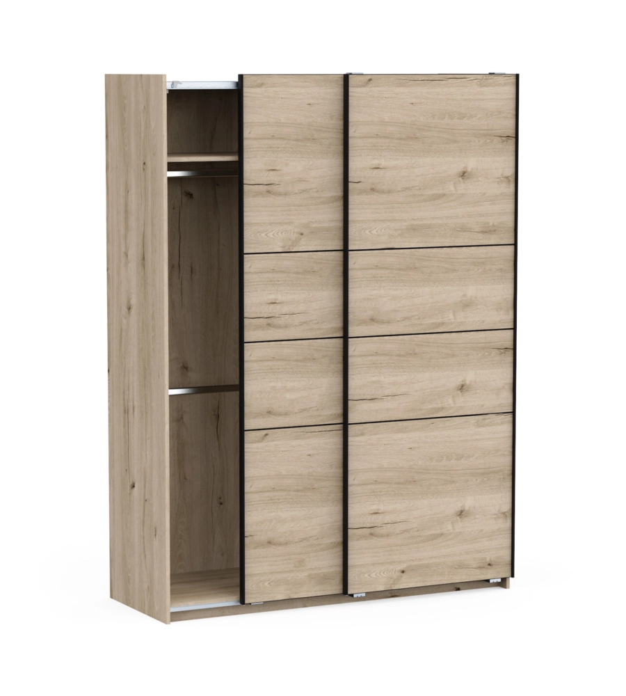 Armadio 2 ante scorrevoli "Fast 2" quercia 148x60x203 cm