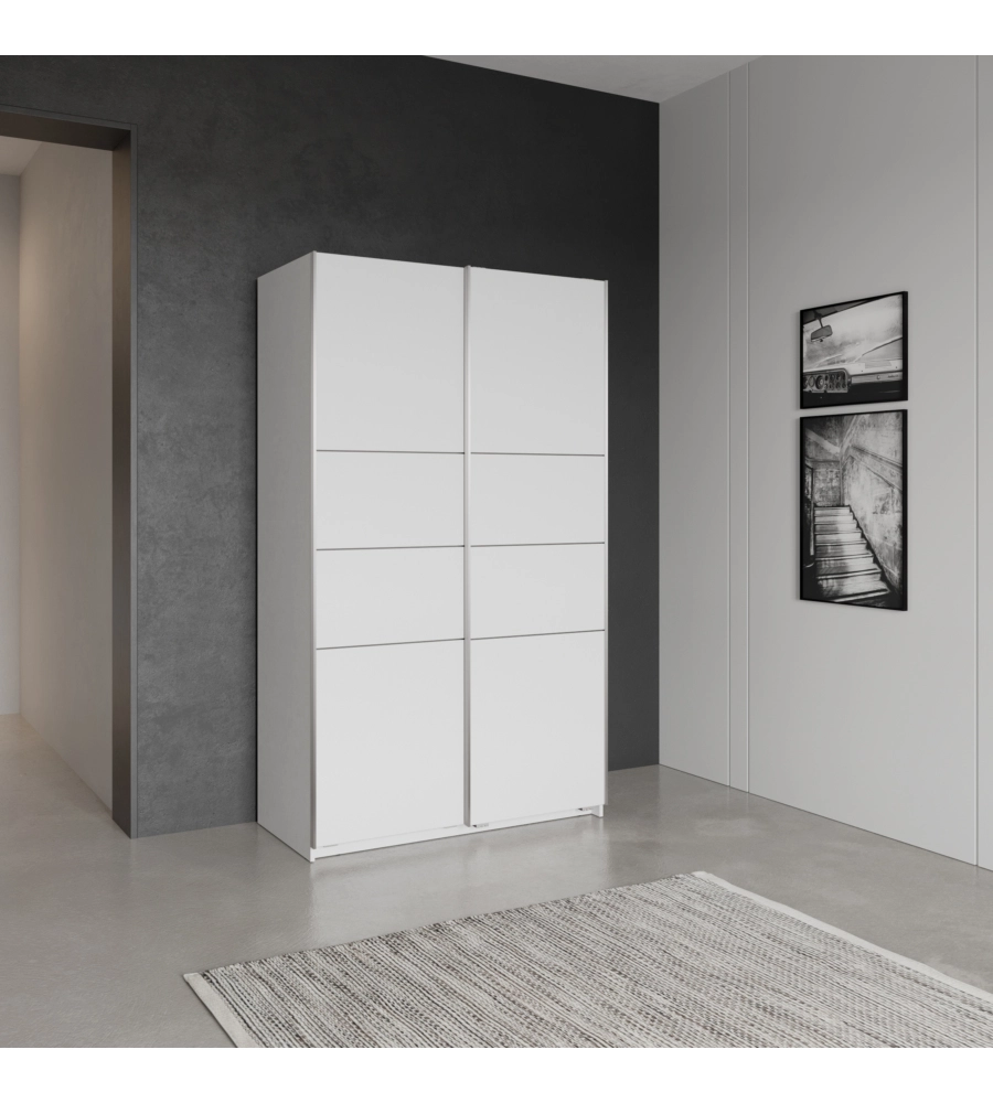Armadio 2 ante scorrevoli "Fast" bianco 116,6x60x203 cm