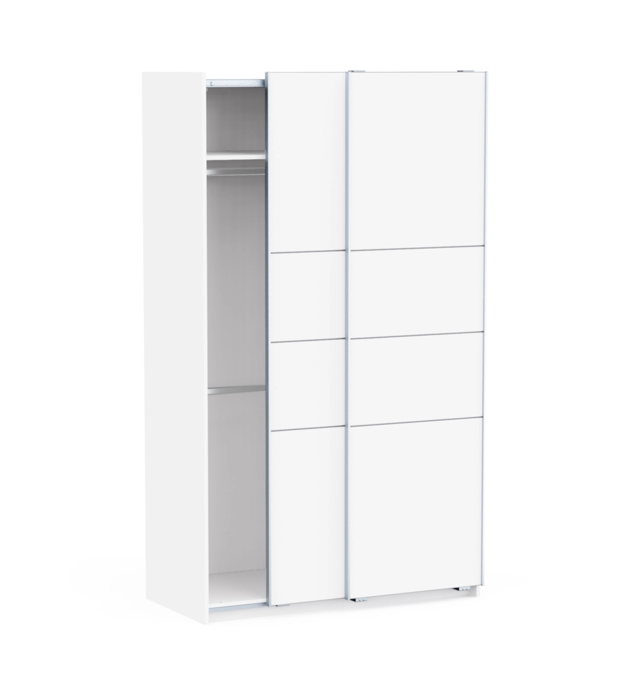 Armadio 2 ante scorrevoli "Fast" bianco 116,6x60x203 cm
