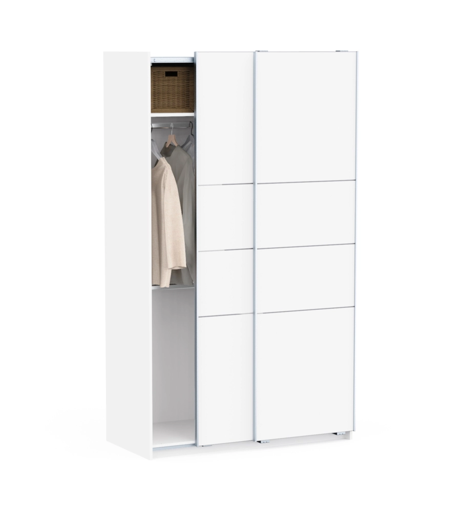 Armadio 2 ante scorrevoli "Fast" bianco 116,6x60x203 cm