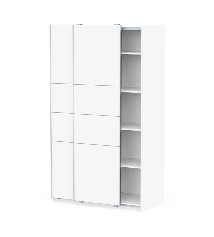 Armadio 2 ante scorrevoli "Fast" bianco 116,6x60x203 cm