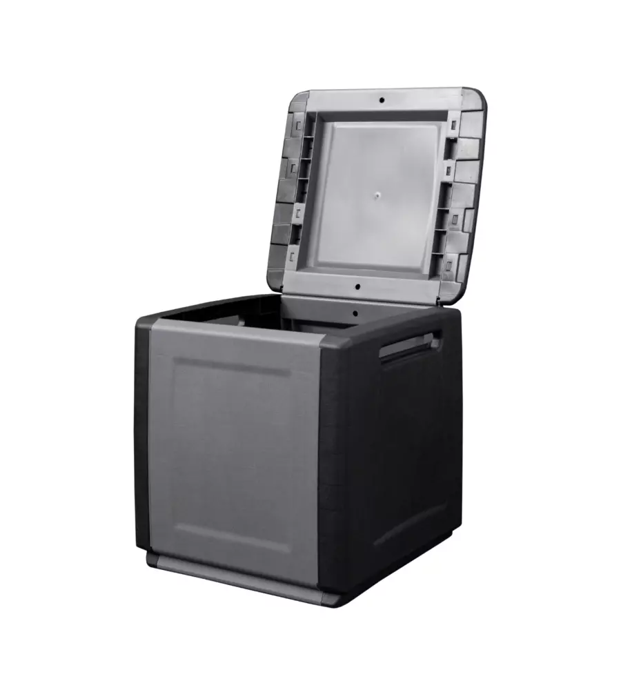 BAULE DA ESTERNO ARTPLAST "CUBE" IN POLIPROPILENE NERO 130 LT 54X53X57 CM