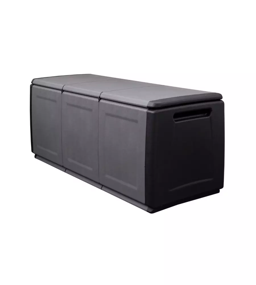 BAULE DA ESTERNO ARTPLAST "CUBE" IN POLIPROPILENE NERO 330 LT 132X53X57 CM