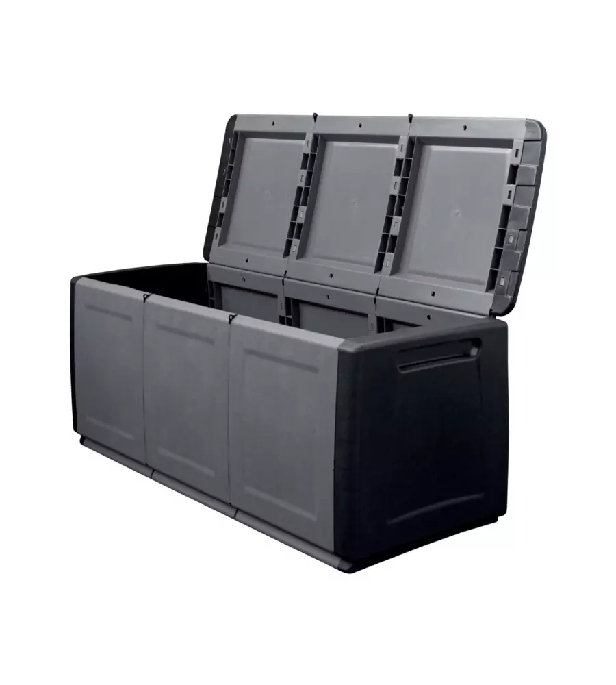 BAULE DA ESTERNO ARTPLAST "CUBE" IN POLIPROPILENE NERO 330 LT 132X53X57 CM