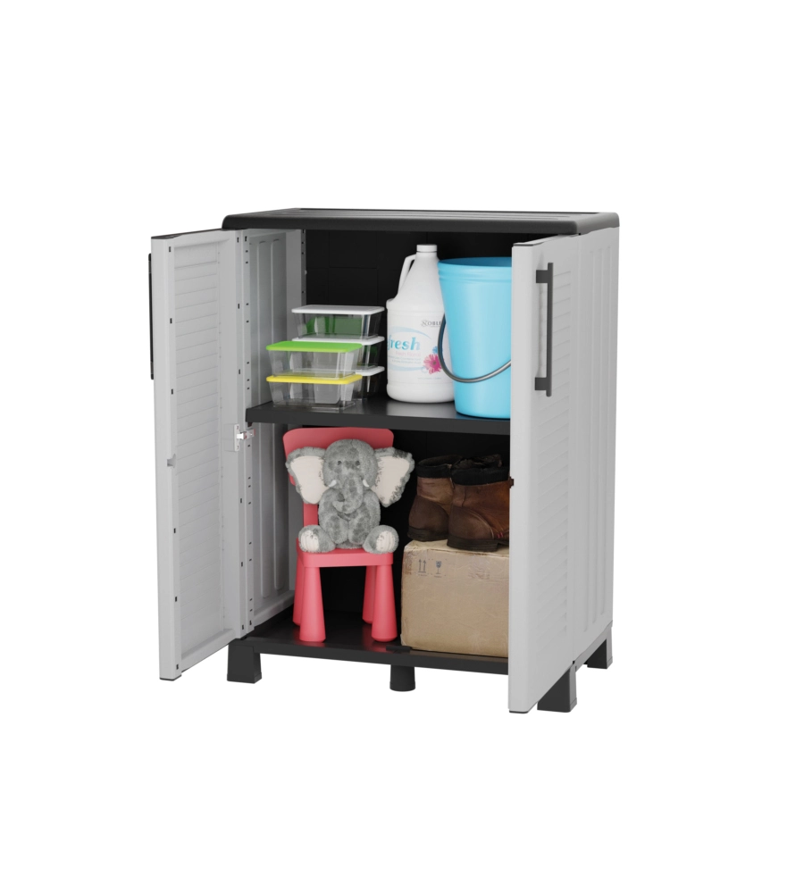 ARMADIO BASSO ARTPLAST "FAMILY" IN POLIPROPILENE GRIGIO 68X37X90 CM