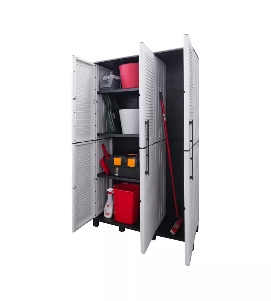 ARMADIO PORTASCOPE ARTPLAST "FAMILY" IN POLIPROPILENE GRIGIO 102X37X169 CM