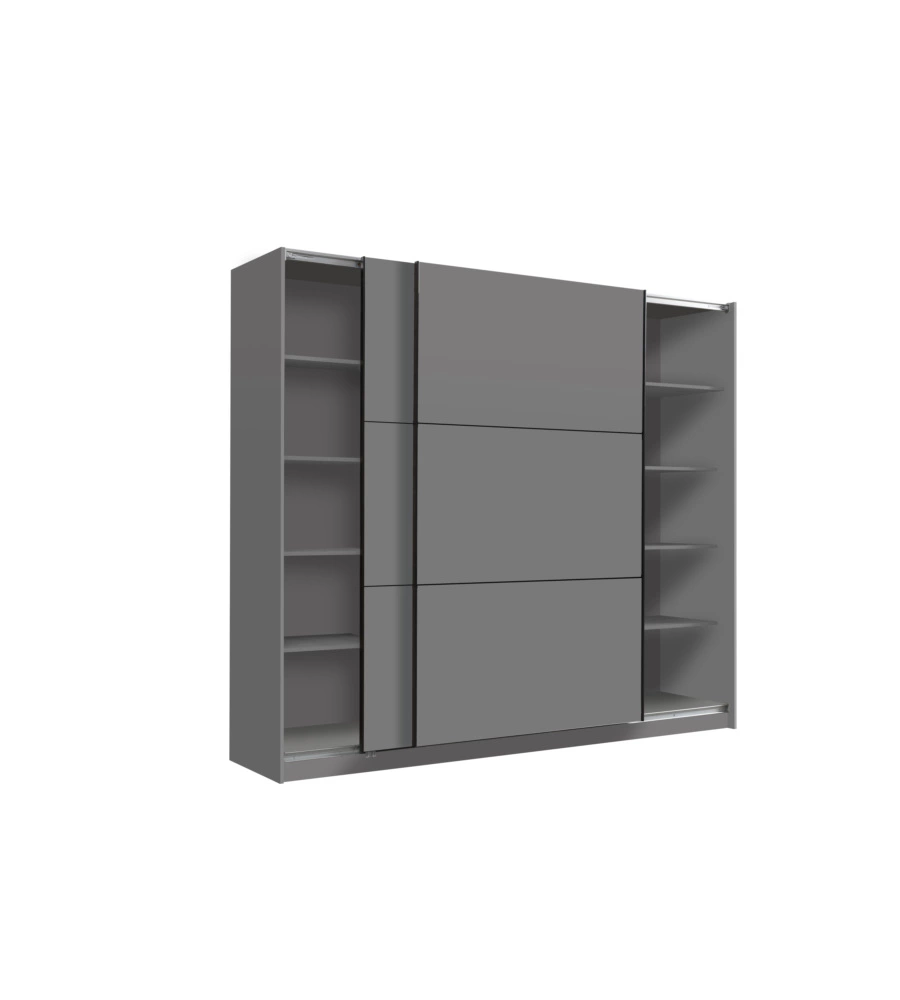 Armadio 2 ante scorrevoli "Siena" grigio opaco 217x62,5x210 cm