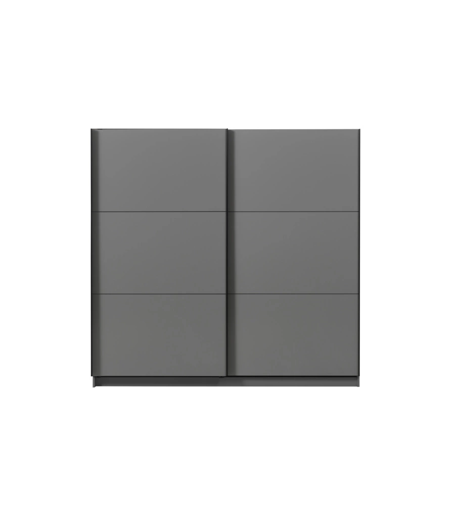 Armadio 2 ante scorrevoli "Siena" grigio opaco 217x62,5x210 cm
