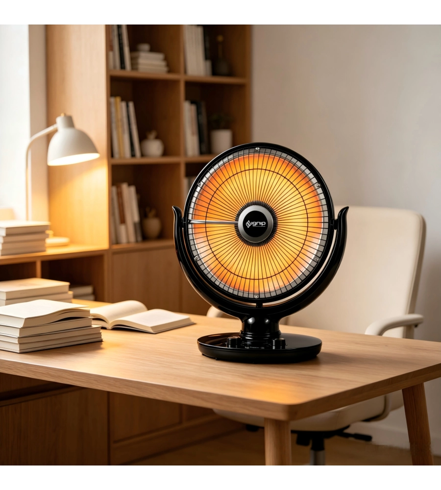 Stufa elettrica al carbonio da appoggio Ignip nero 1000W