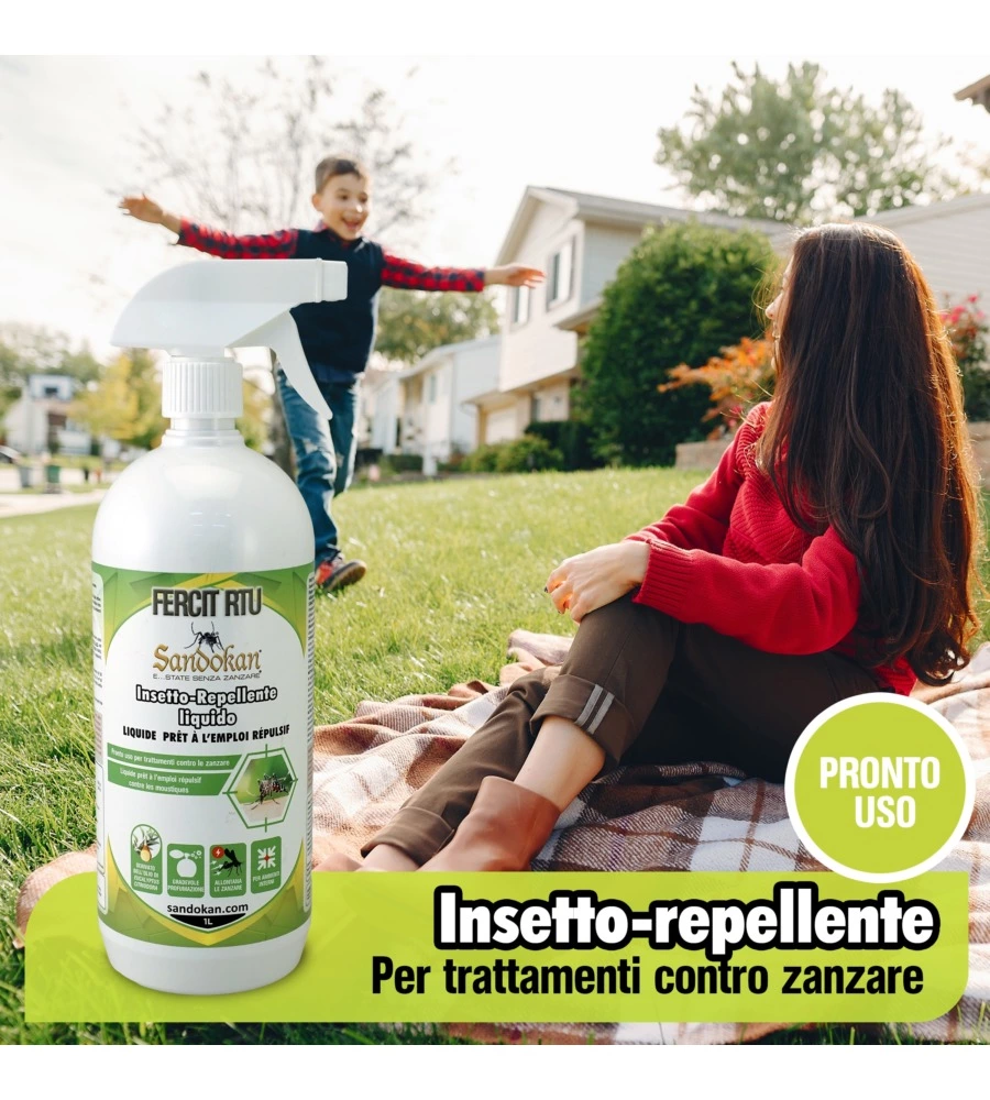 Repellente antizanzare pronto all'uso Sandokan "Fercit" 1 lt