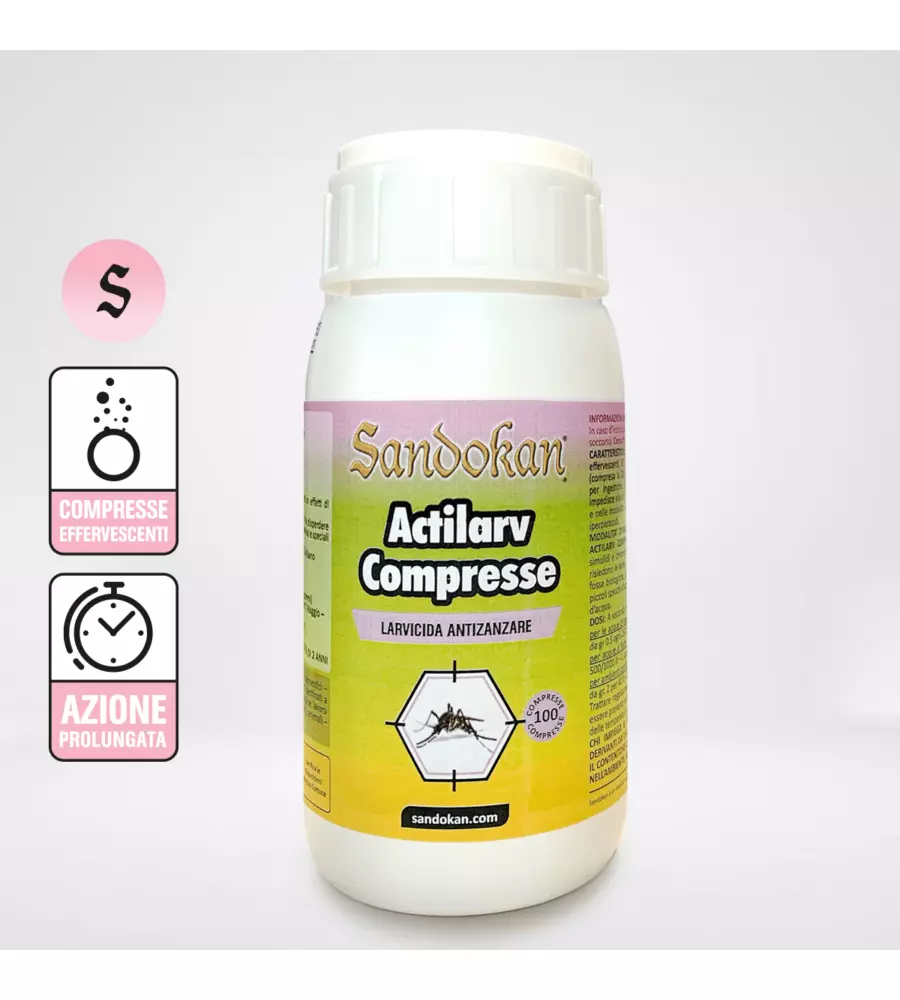 Larvicida antizanzare Sandokan "Actilarv" 100 compresse