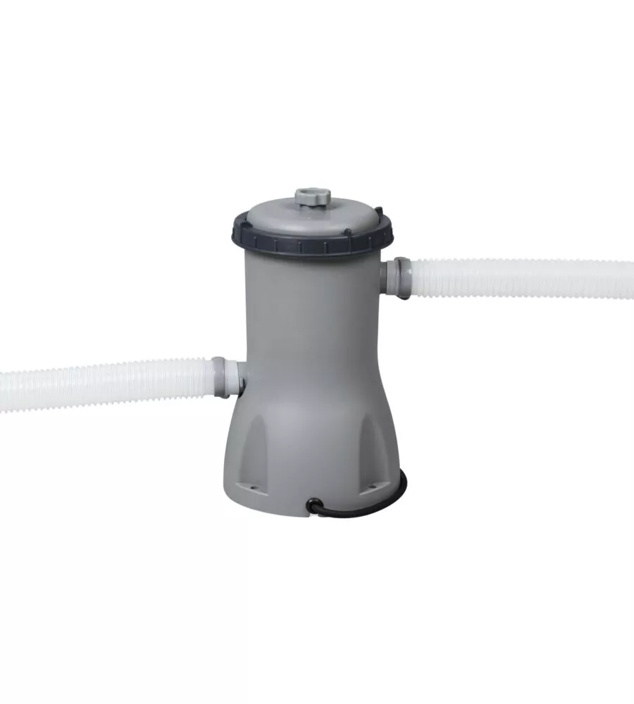 PISCINA FUORI TERRA CON STRUTTURA ROTONDA BESTWAY "STEEL PRO MAX" CON POMPA FILTRO, CARTUCCIA, COPERTURA, SCALETTA 427X427X107 CM - COD. 56950-3