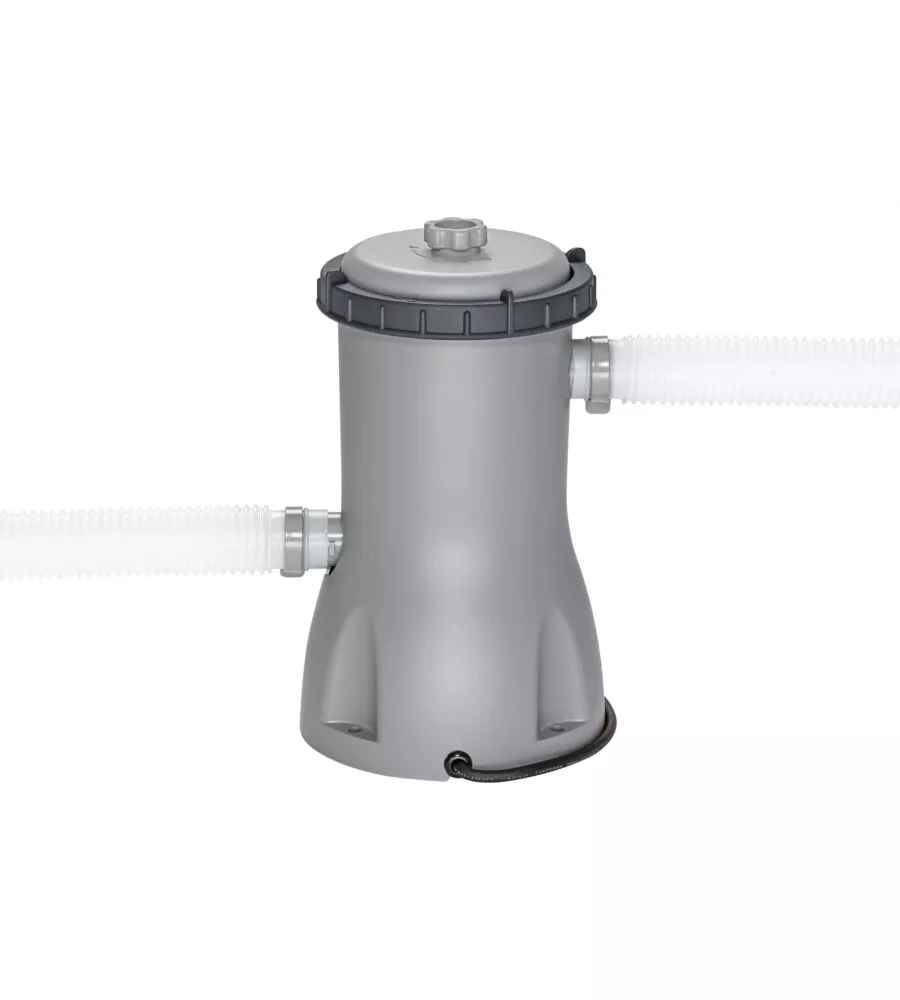 PISCINA FUORI TERRA CON STRUTTURA ROTONDA BESTWAY "STEEL PRO MAX" CON POMPA FILTRO, CARTUCCIA. SCALETTA, COPERTURA PISCINA 457X457X122 CM - COD. 56438-5