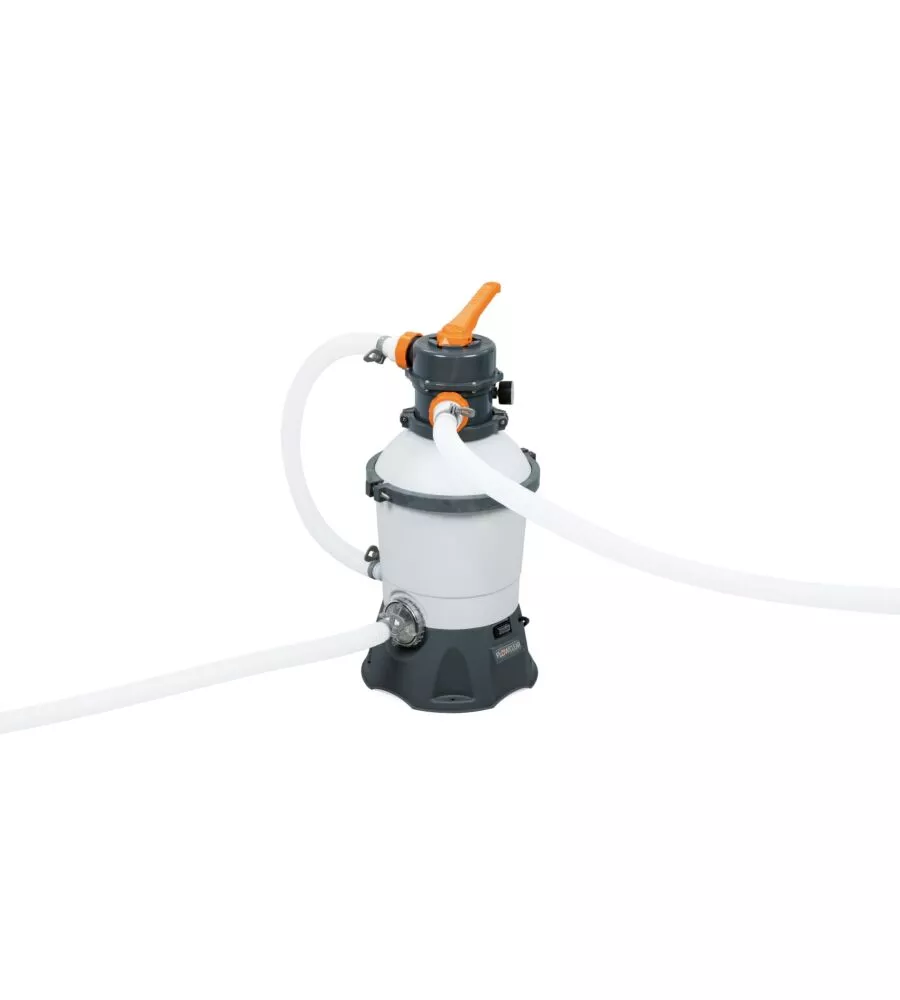 PISCINA FUORI TERRA CON STRUTTURA OVALE BESTWAY "POWER STEEL SWIM VISTA SERIES" CON FILTRO SABBIA, COPERTURA, SCALETTA E CHEMCONNECT 488X305X107 CM - COD. 56946-4