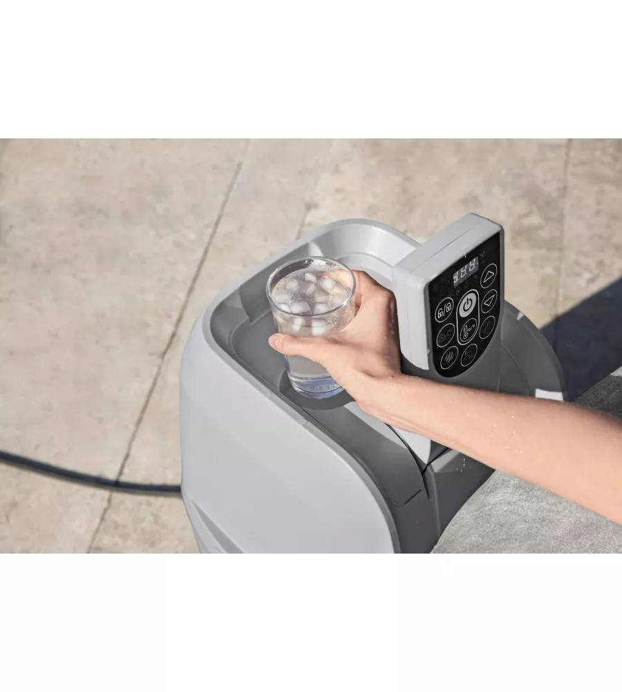 PISCINA IDROMASSAGGIO GONFIABILE BESTWAY "LAY-Z-SPA ZURICH ENERGY SENSE AIRJET" CON CARTUCCIA, CHEMCONNCET E COPERTURA 4 POSTI 180X180X66 CM - COD. 60065