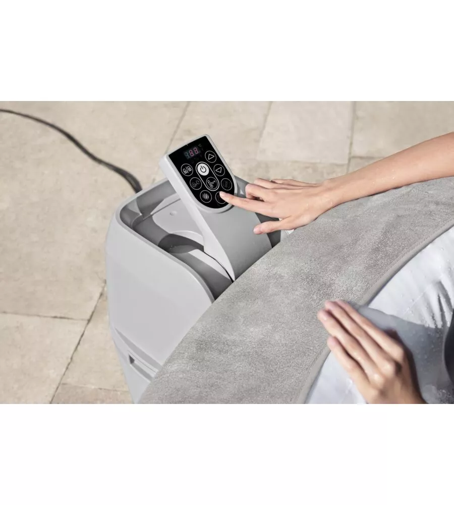 PISCINA IDROMASSAGGIO GONFIABILE BESTWAY "LAY-Z-SPA ZURICH ENERGY SENSE AIRJET" CON CARTUCCIA, CHEMCONNCET E COPERTURA 4 POSTI 180X180X66 CM - COD. 60065