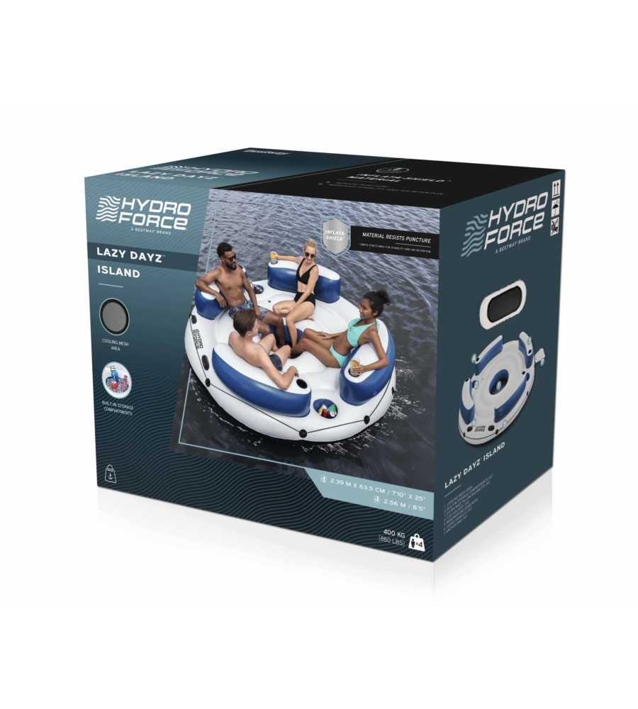 ISOLA GONFIABILE BESTWAY "HYDRO FORCE LAZY DAYZ" 256X256 CM - COD. 43536