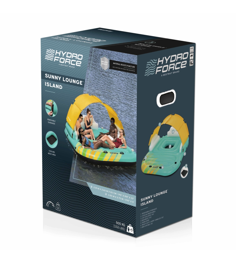 ISOLA GONFIABILE BESTWAY "HYDRO FORCE SUNNY LOUNGE" 300X275 CM - COD. 43407