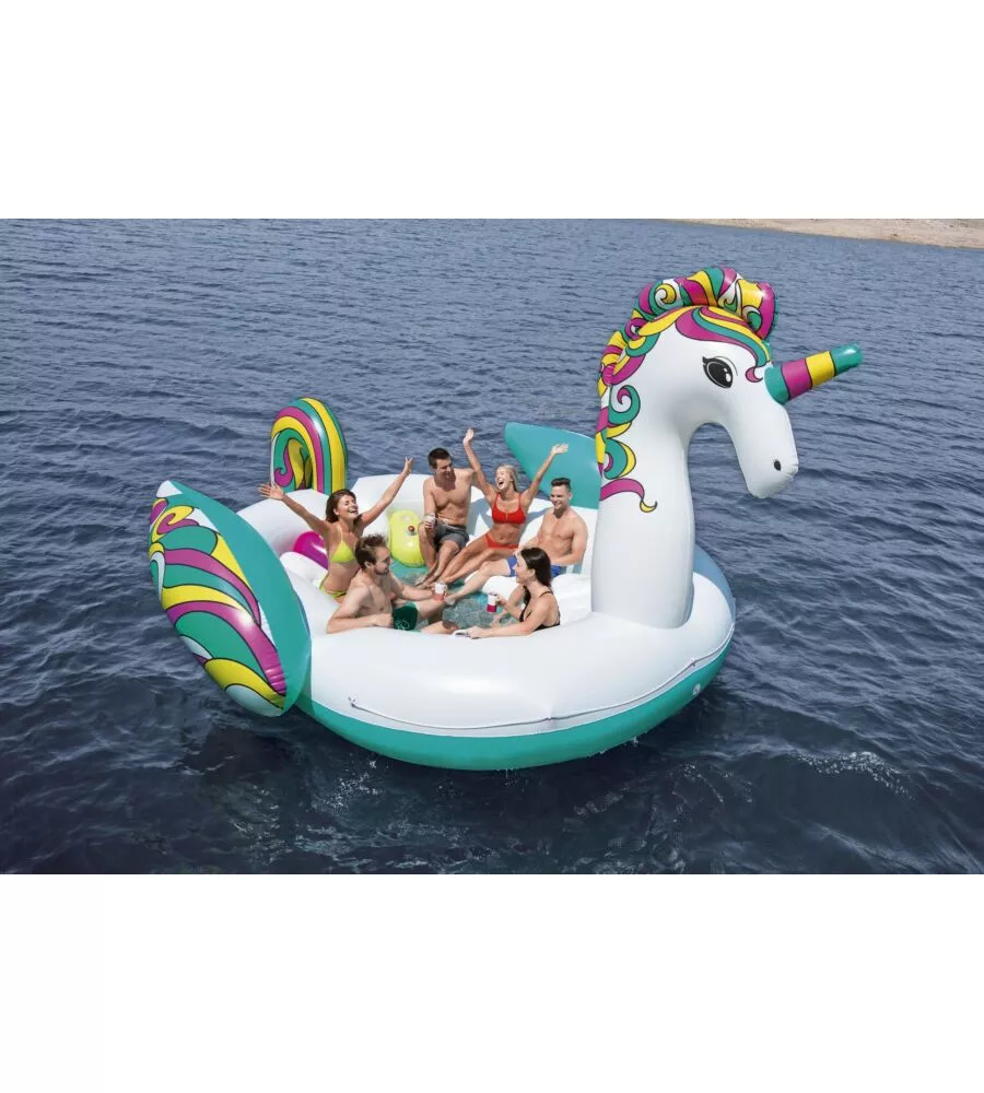 ISOLA GONFIABILE BESTWAY "UNICORNO FANTASY" 590X404 CM - COD. 43228-2