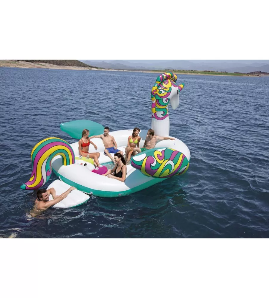 ISOLA GONFIABILE BESTWAY "UNICORNO FANTASY" 590X404 CM - COD. 43228-2