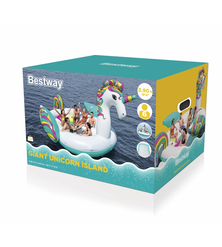 ISOLA GONFIABILE BESTWAY "UNICORNO FANTASY" 590X404 CM - COD. 43228-2
